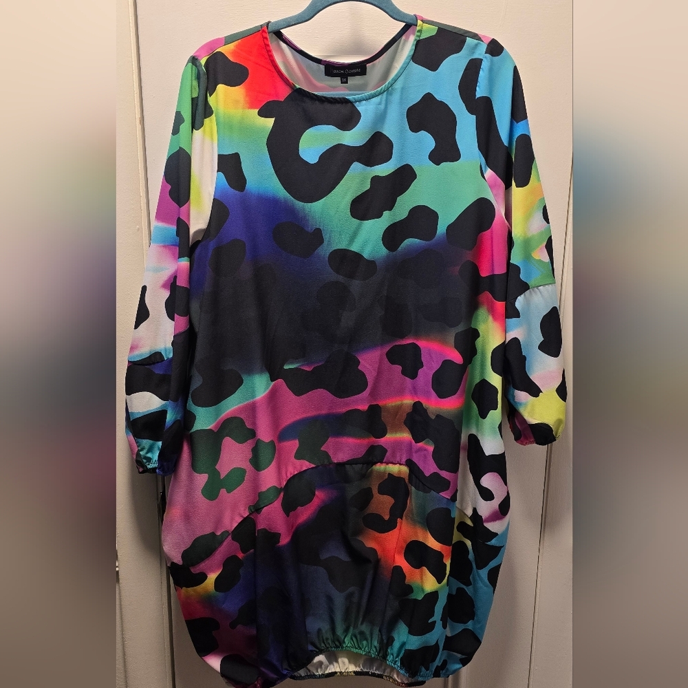 Buxom Couture Colorful Animal Print Dress